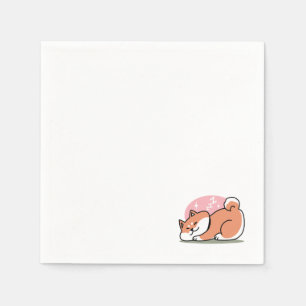 Bara en Shiba Ljuger lågt: Cute Shiba Inu Design Pappersservett
