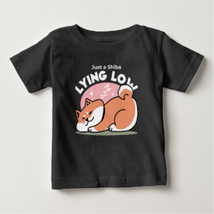 Bara en Shiba Ljuger lågt: Cute Shiba Inu Design T Shirt