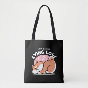 Bara en Shiba Ljuger lågt: Cute Shiba Inu Design Tygkasse