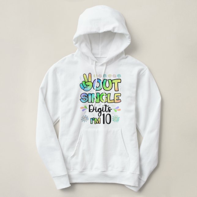 Bara en siffra för fred.. Jag är 10 barn T Shirt (Design framsida)