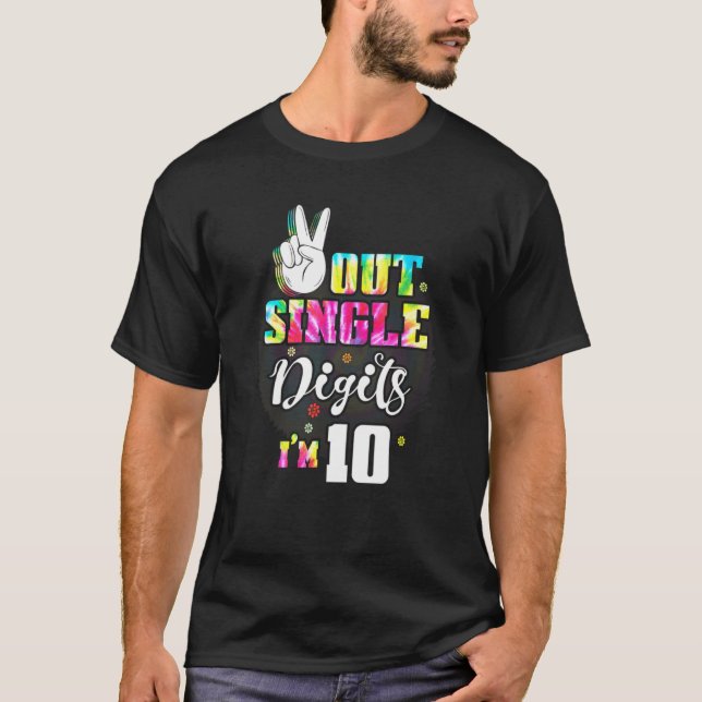 Bara en siffra i fred.. Jag är 10 barn T Shirt (Framsida)