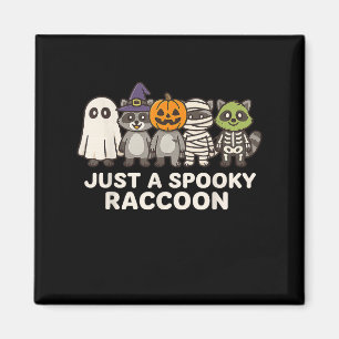 Bara En Skräckinjagande Tvättbjörn Halloween Kosty Magnet