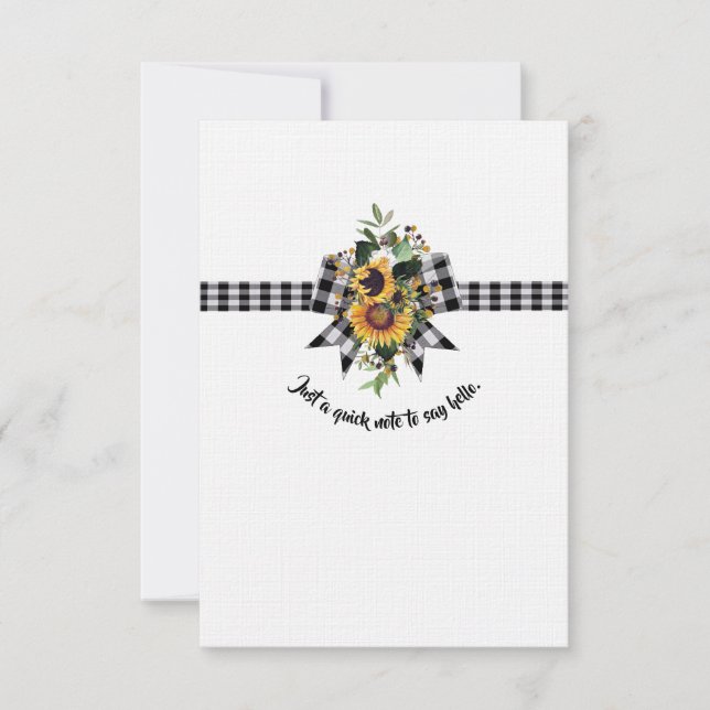 Bara en snabbanteckning för att säga Hej Tack Kort (Framsida)