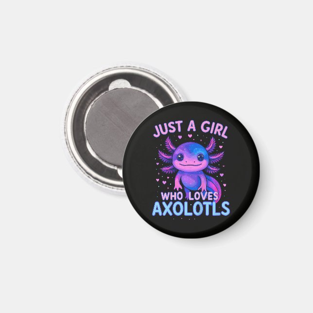 Bara en som älskar Axolotls Magnet (Front/Back)