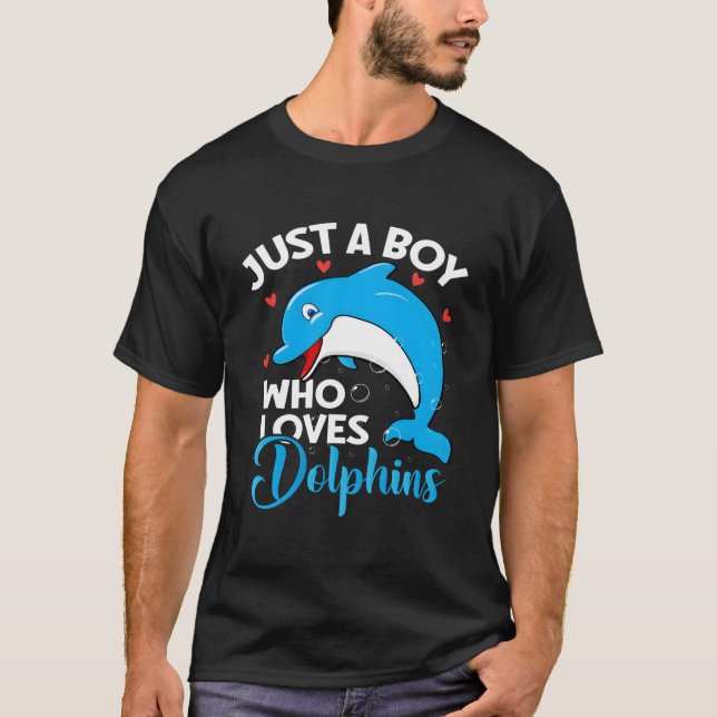 Bara en som älskar delfiner delfin t shirt (Framsida)