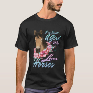Bara en som älskar hästar t shirt