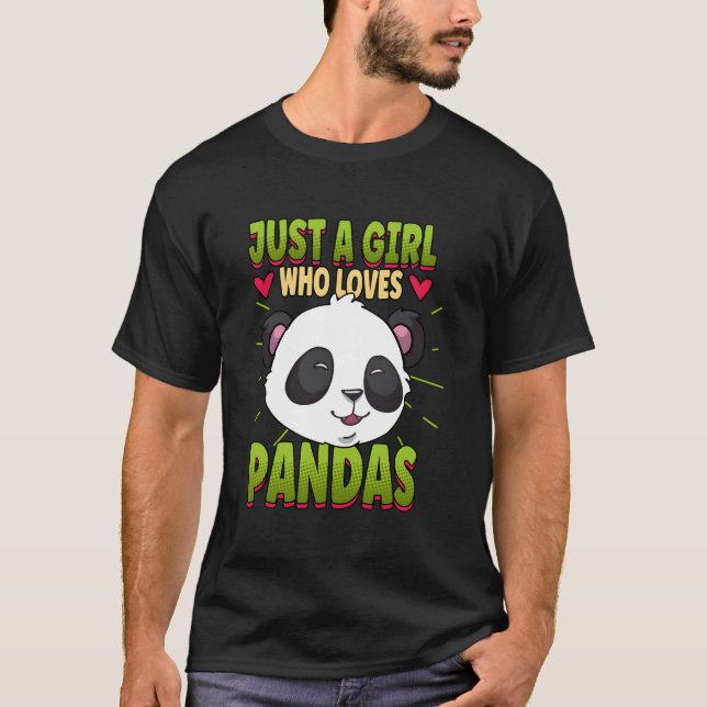 Bara en som älskar pandas panda t shirt (Framsida)