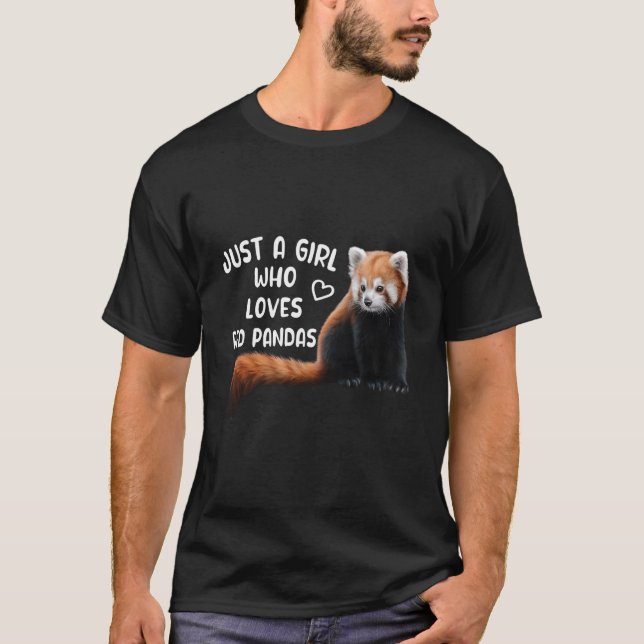 Bara en som älskar röda pandor röd panda t shirt (Framsida)