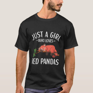 Bara en som älskar röda pandor röd panda t shirt