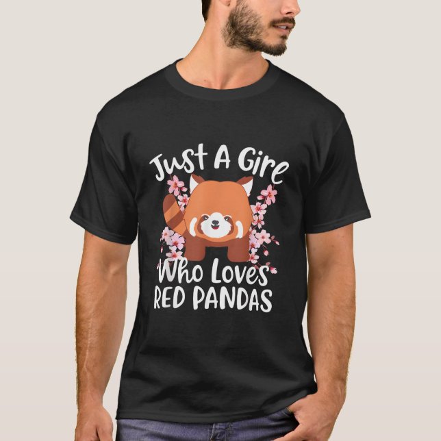 Bara en som älskar röda pandor t shirt (Framsida)