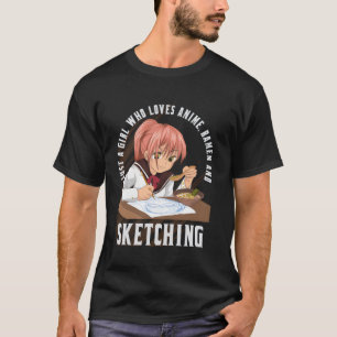 Bara en som Kärlek Anime Ra och sketching Kawaii A T Shirt
