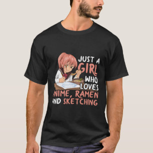 Bara en som Kärlek anime ra och skissar Japan Anim T Shirt