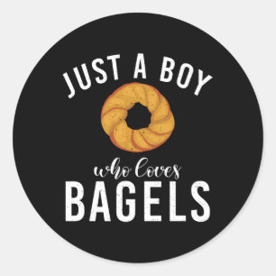 Bara en som Kärlek Bagels Bagel Runt Klistermärke