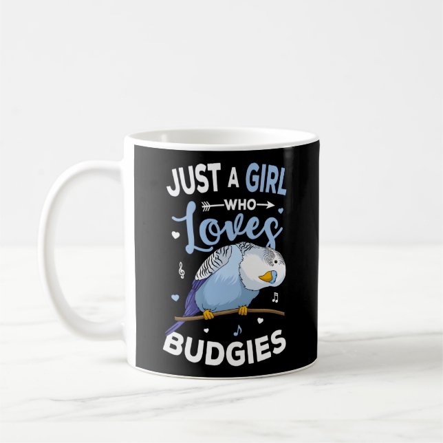 Bara en som Kärlek Budgies Blue Parakeet Budgeriga Kaffemugg (Vänster)
