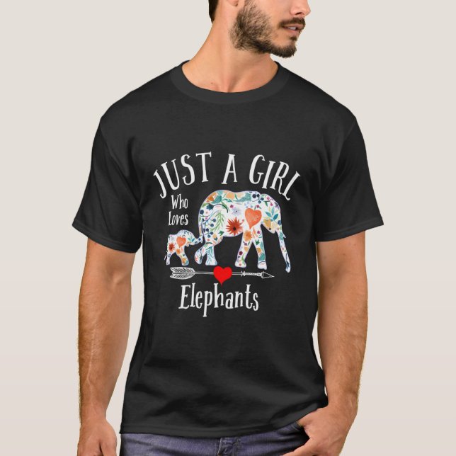 Bara en som Kärlek Elephants för T Shirt (Framsida)