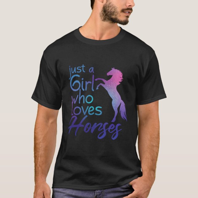 Bara en som Kärlek Horses Horse T Shirt (Framsida)