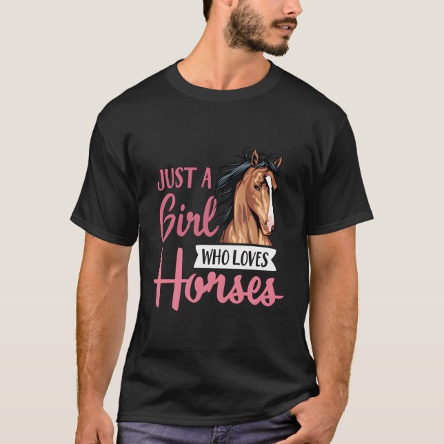 Bara en som Kärlek Horses  Lesson T Shirt (Framsida)