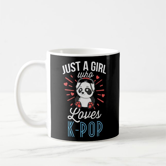 Bara en som Kärlek K-Pop Panda Kpop Merchandise Kaffemugg (Vänster)