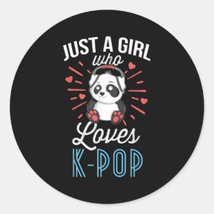 Bara en som Kärlek K-Pop Panda Kpop Merchandise Runt Klistermärke