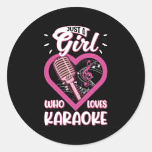 Bara en som Kärlek Karaoke Runt Klistermärke
