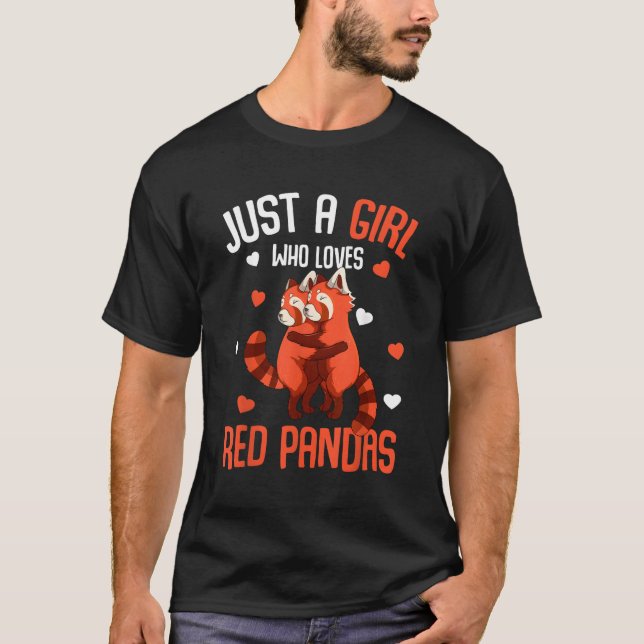 Bara en som Kärlek Red Pandas T Shirt (Framsida)