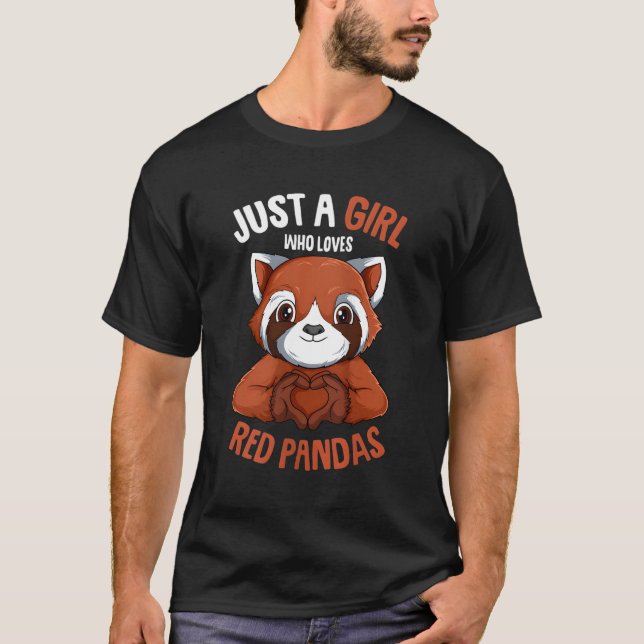 Bara en som Kärlek Red Pandas T Shirt (Framsida)