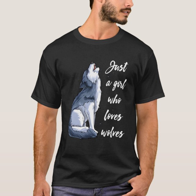Bara en som Kärlek Vargar Varg S T Shirt (Framsida)