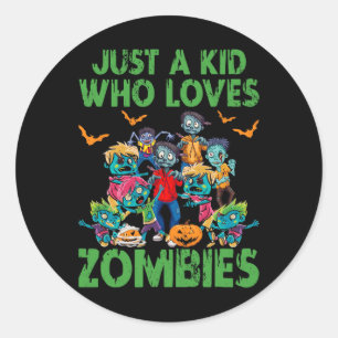 Bara en som Kärlek Zombies Halloween Zombie Enth Runt Klistermärke