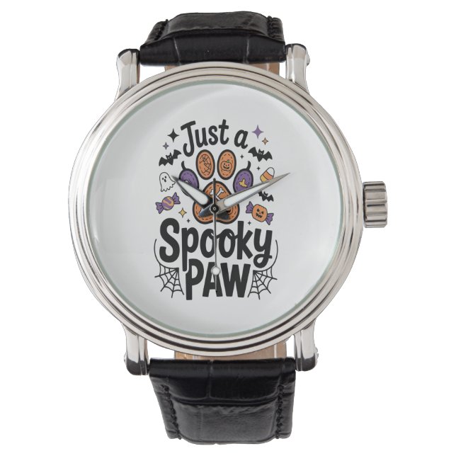 Bara en Spooky Tass PNG, Hund Halloween Armbandsur (Framsida)