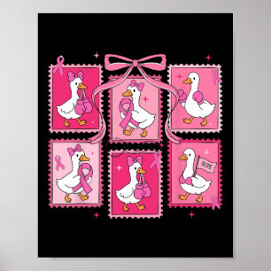 Bara en stark Rosa av Ribbon Breast Cancer Awar Poster