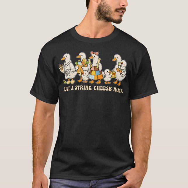 Bara En Sträng Ost Mama T Shirt (Framsida)