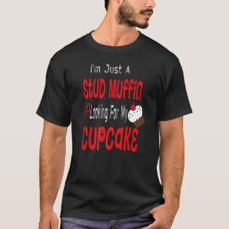 Bara en Stud Muffin Cuptårta Lycklig Småbarn Boy V T Shirt