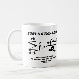 Bara en summeringsmatematisk ekvation Carl Gauss F Kaffemugg