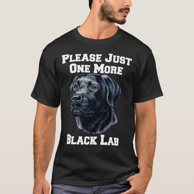 Bara en Svart lab Hund. T Shirt (Framsida)