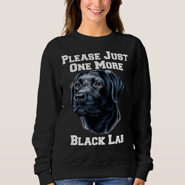 Bara en Svart lab Hund. T Shirt (Framsida)