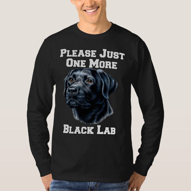 Bara en Svart lab Hund. T Shirt (Framsida)