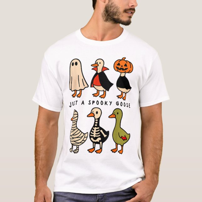 Bara en taloky Goose Halloween Fånig Goose T Shirt (Framsida)