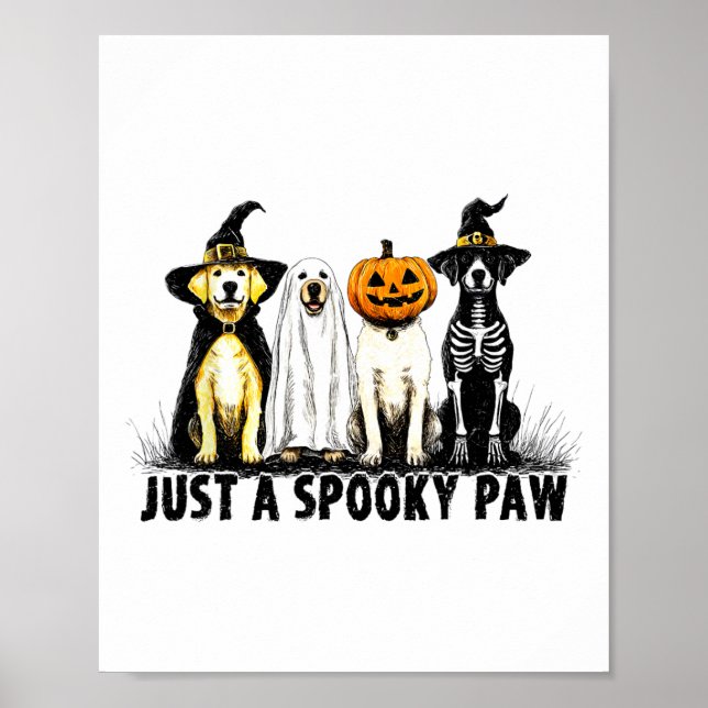 Bara en taloky Tass Ghost Hund Halloween Poster (Framsidan)