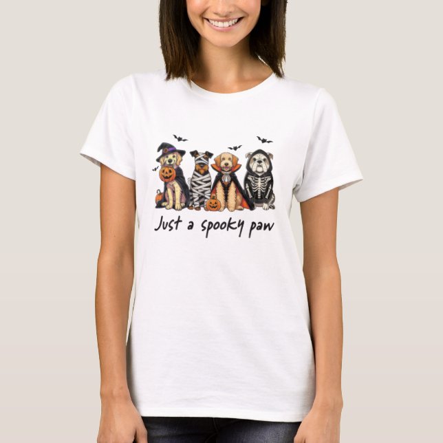Bara en Tass Cute Halloween Hund T-Shirt (Framsida)