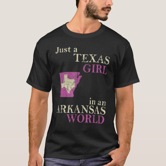 Bara en Texas-flicka i en Arkansas World T Shirt (Framsida)