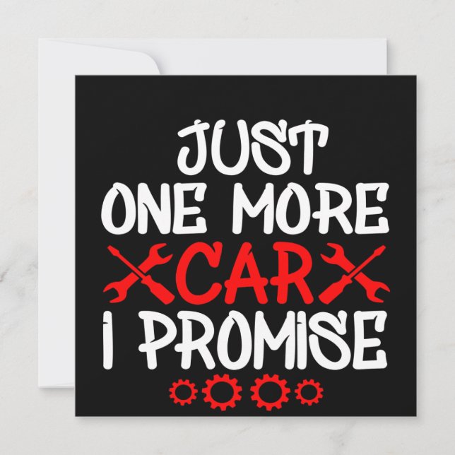 Bara en till bil jag lovar inbjudningar (Framsida)