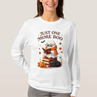 Bara en till bokälskande spökhalloween t shirt