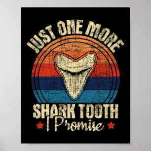 Bara en till hajtand jag lovar - Retro Fossil Poster