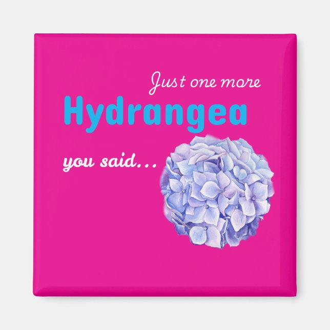 Bara en till hortensia magnet - varmröd (Framsidan)