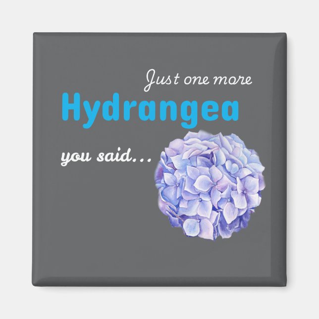 Bara en till Hydrangea magnet - grå (Framsidan)