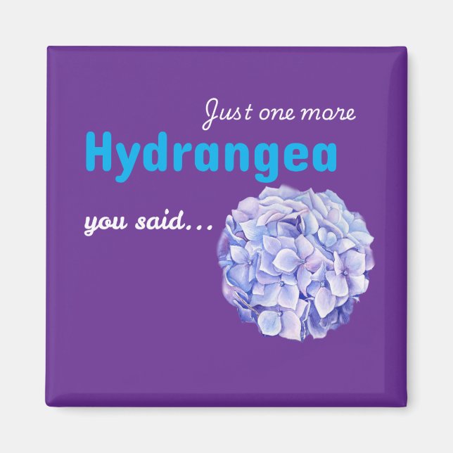 Bara en till Hydrangea magnet - lila (Framsidan)