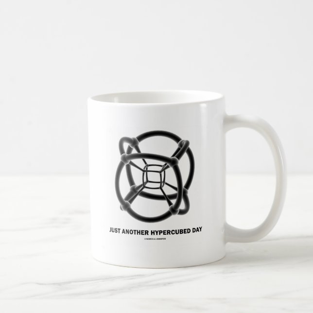 Bara En Till Hyperkuberad Dag 4-D Polytop Humor Kaffemugg (Höger)