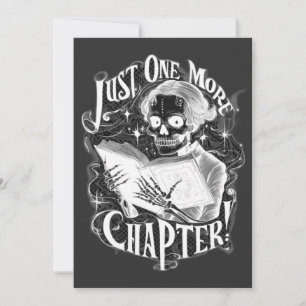 Bara en till kapitel-skeleton Reader Funny Julkort