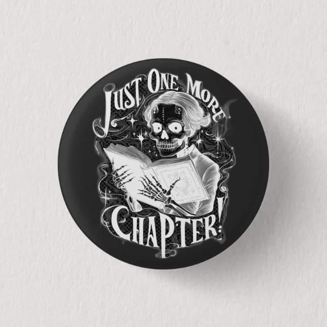 Bara en till kapitel-skeleton Reader Funny Knapp (Framsida)