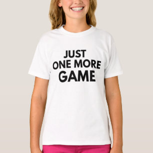 BARA EN TILL MATCH ROLIG GAMER SVART TYPOGRAFI T SHIRT